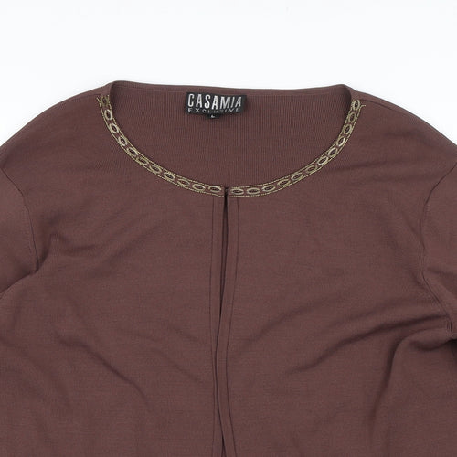 Casmaia Womens Brown   Cardigan Jumper Size L