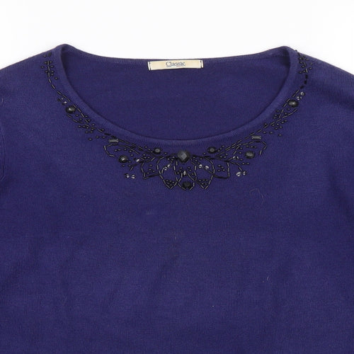 M&S Womens Purple   Pullover Jumper Size 18