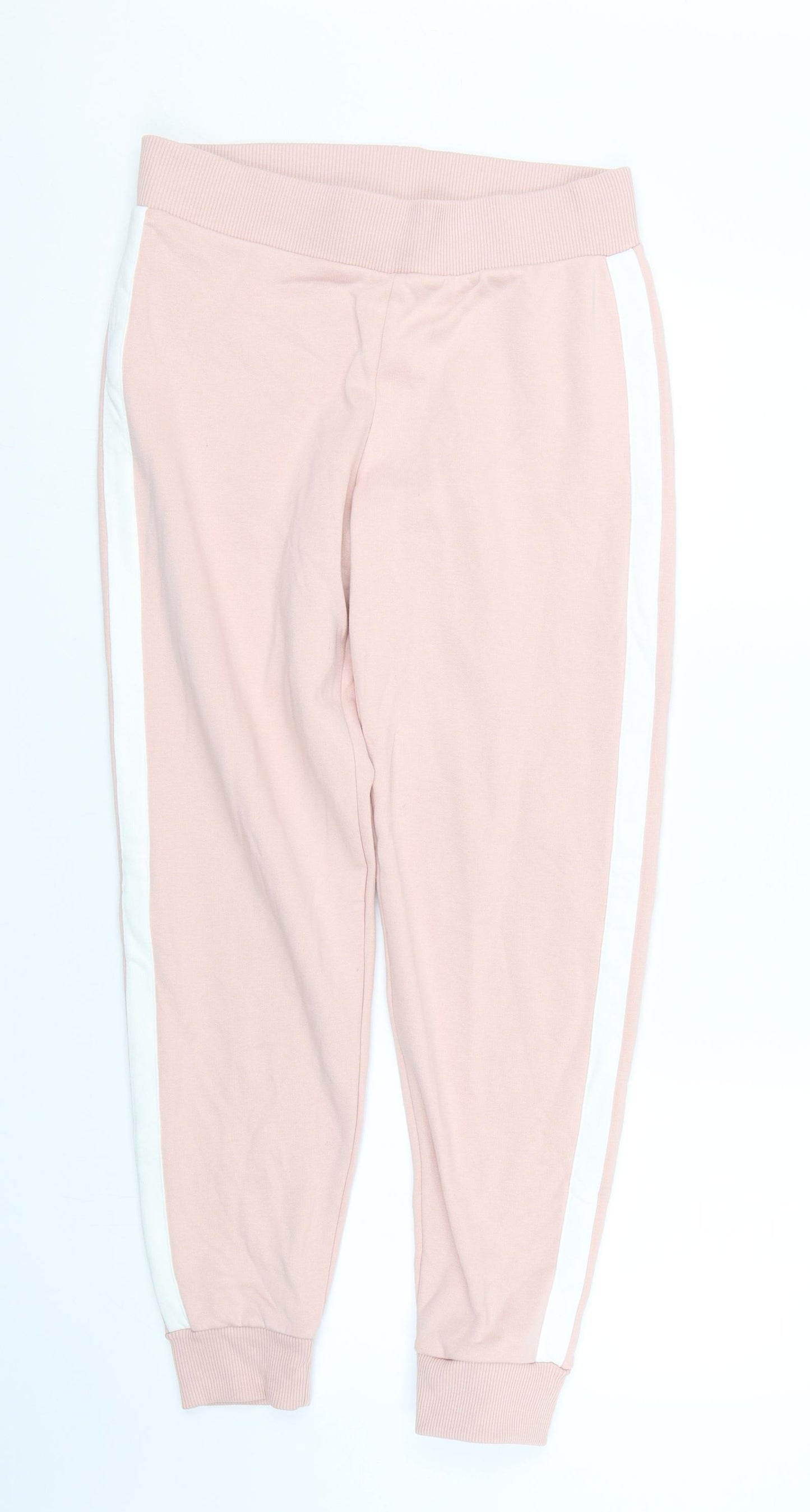 Papaya Womens Pink Striped  Jogger Trousers Size XS L25.5 in