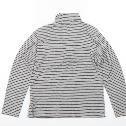 freude Womens Grey Striped  Pullover Sweatshirt Size S