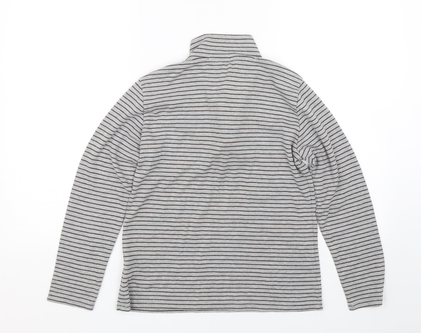 freude Womens Grey Striped  Pullover Sweatshirt Size S
