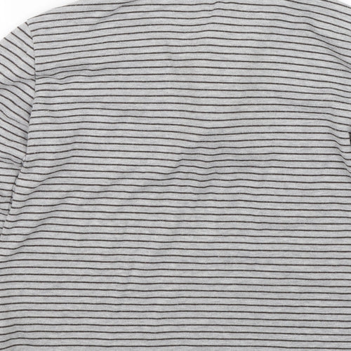 freude Womens Grey Striped  Pullover Sweatshirt Size S