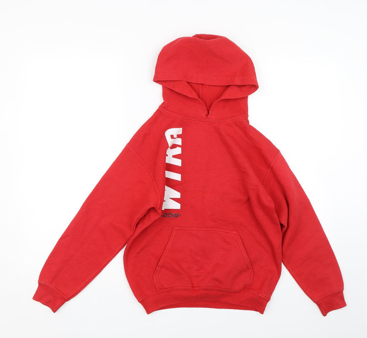 Gildan Boys Red Pullover Hoodie Size M - Martial Arts