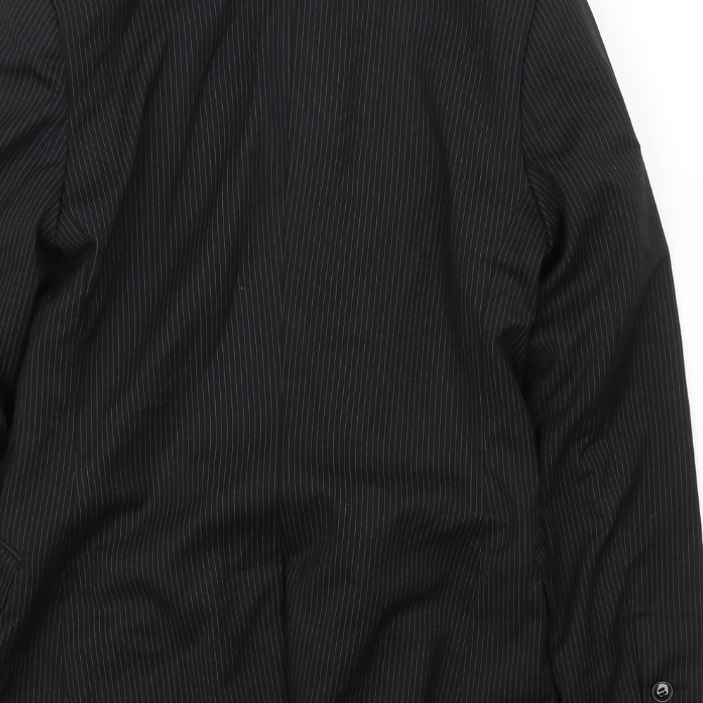 H&M Womens Black Striped  Jacket Suit Size 6