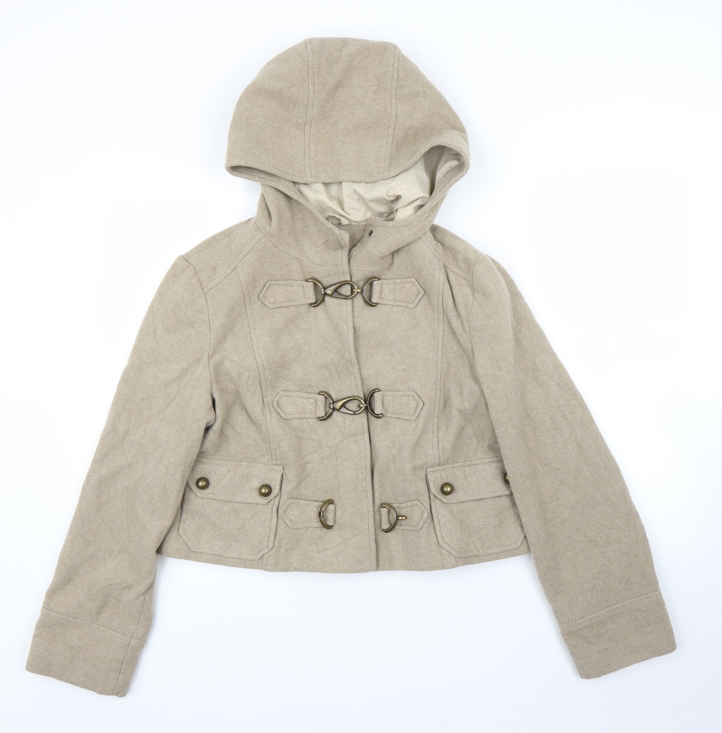 River Island Womens Beige   Overcoat Coat Size 16