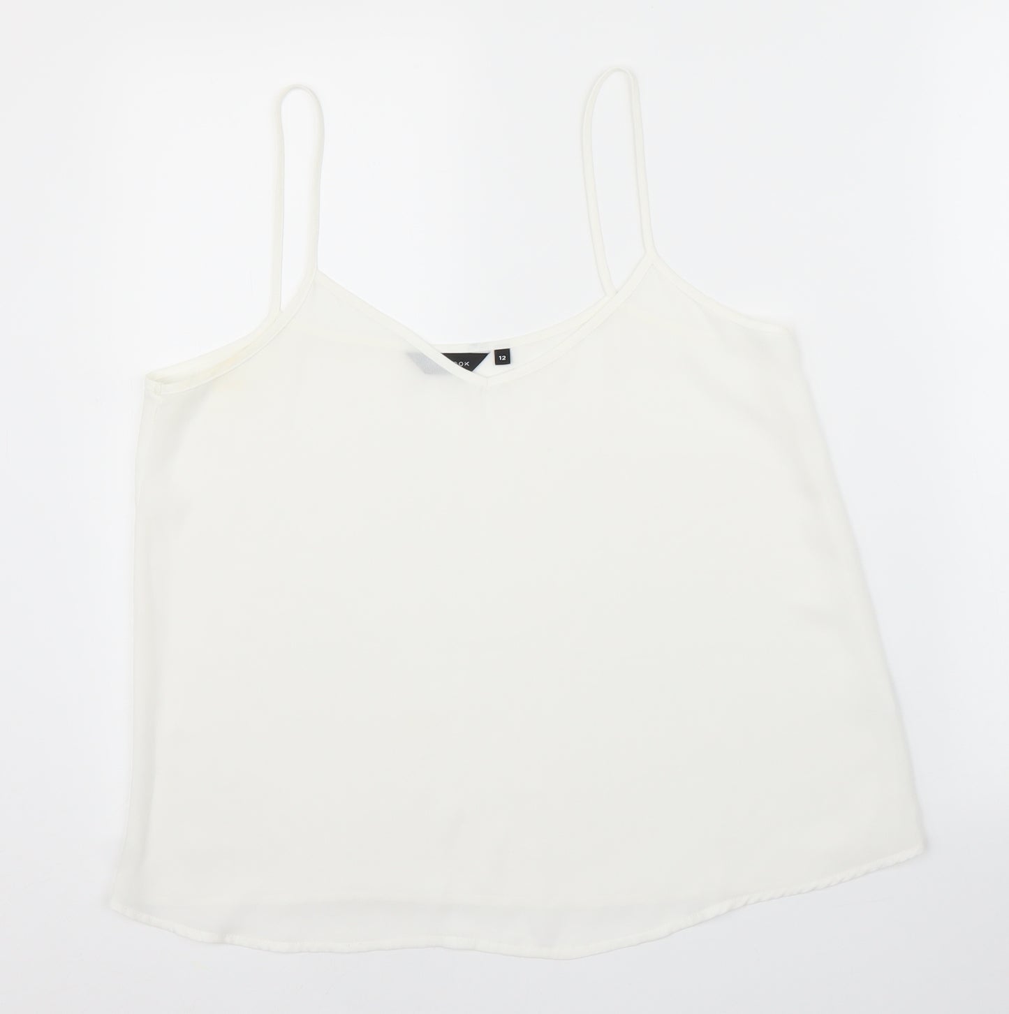 New Look Womens White   Camisole Blouse Size 12