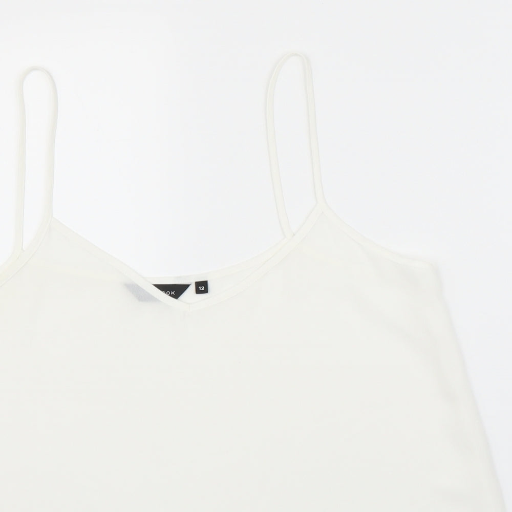 New Look Womens White   Camisole Blouse Size 12