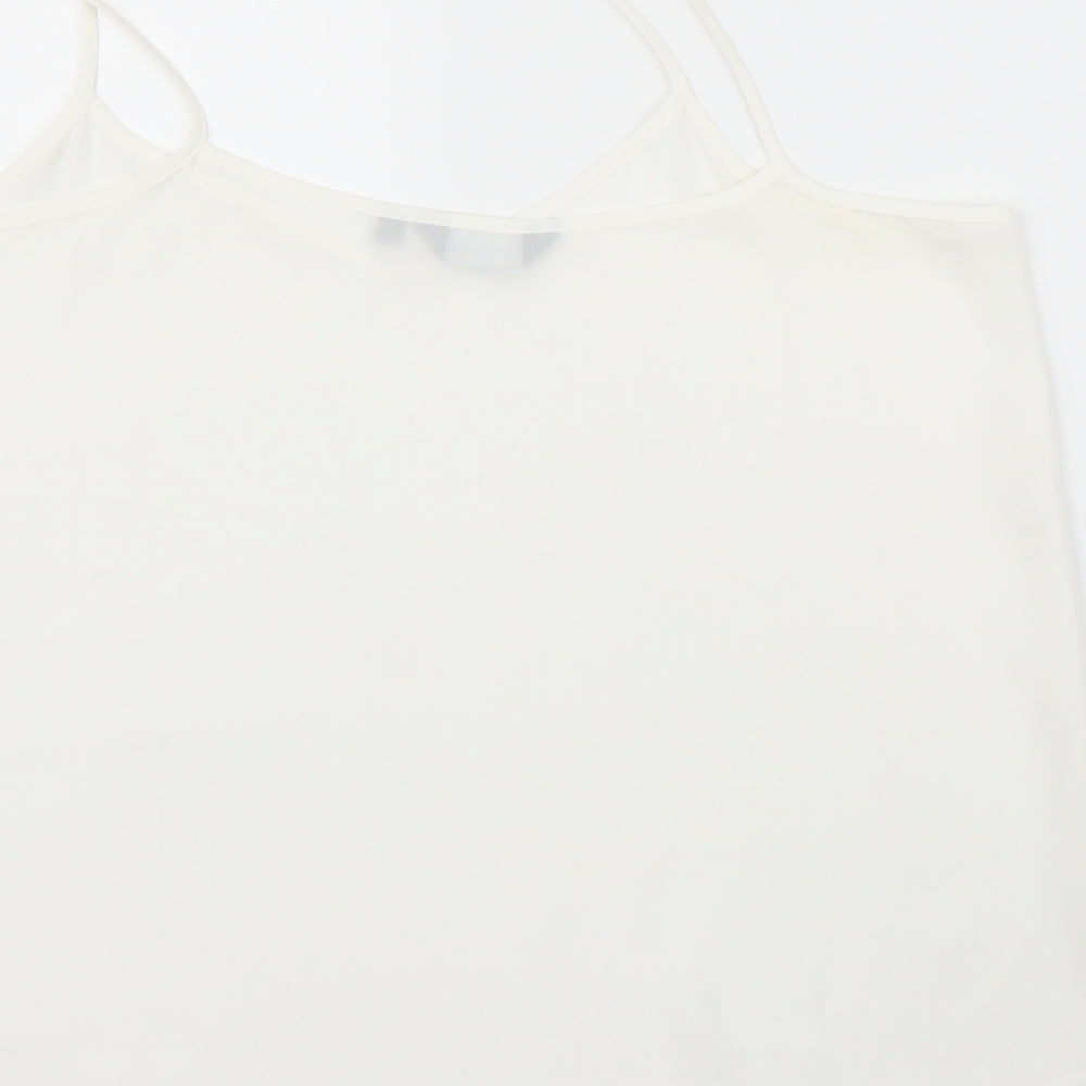 New Look Womens White   Camisole Blouse Size 12