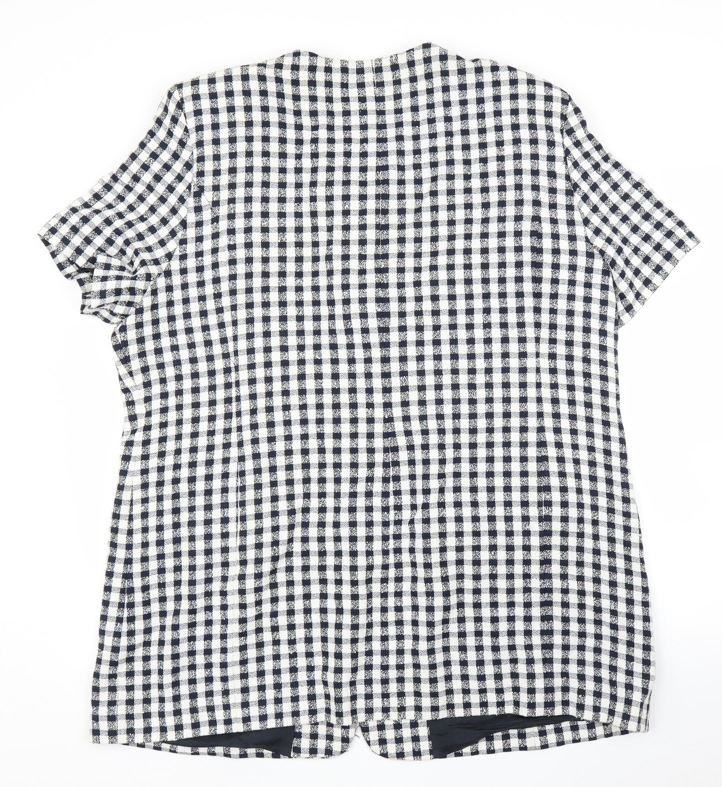 Ann Harvey Womens Blue Check  Cardigan Jumper Size 22