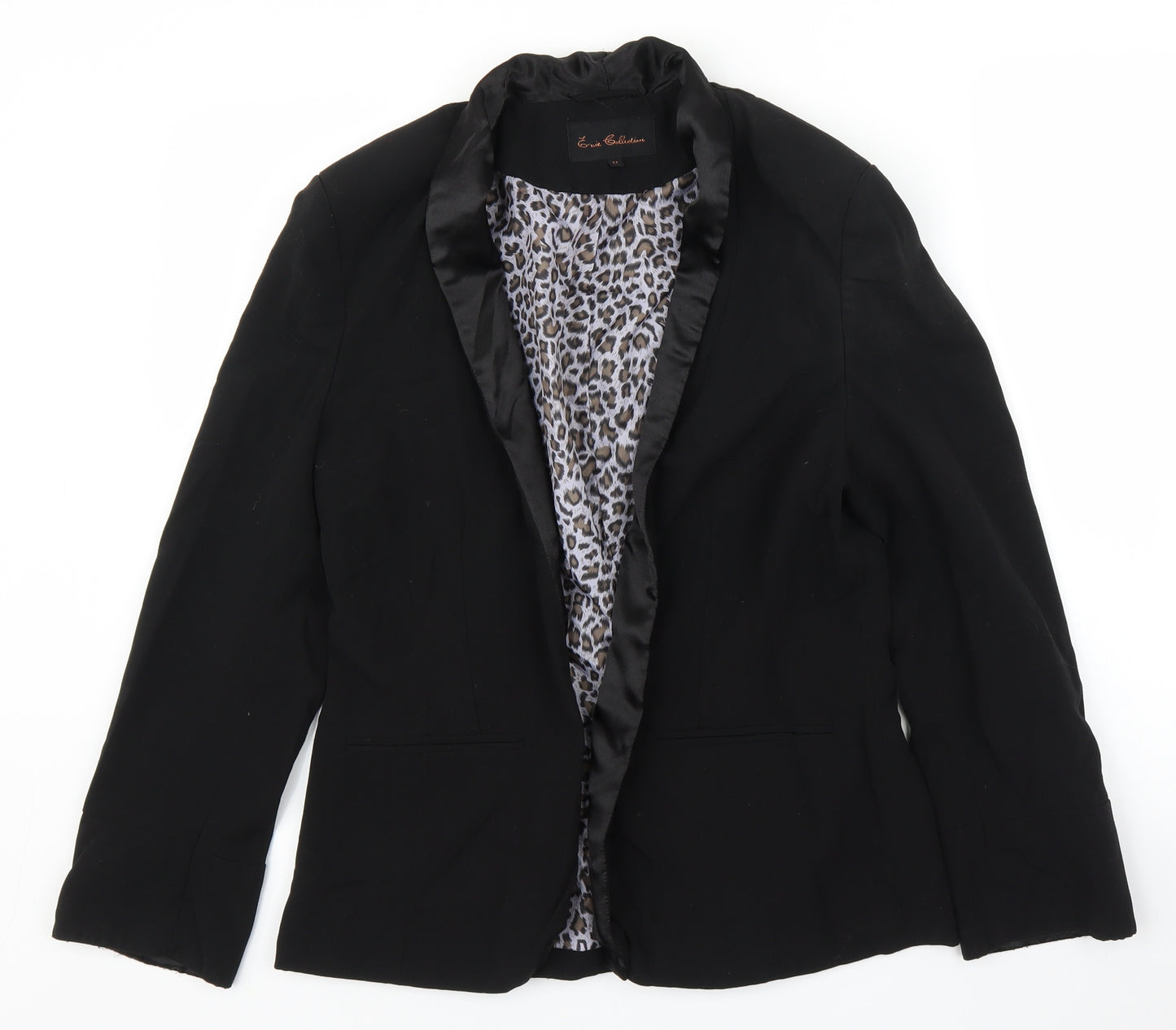 Evie Womens Black   Jacket Blazer Size 14