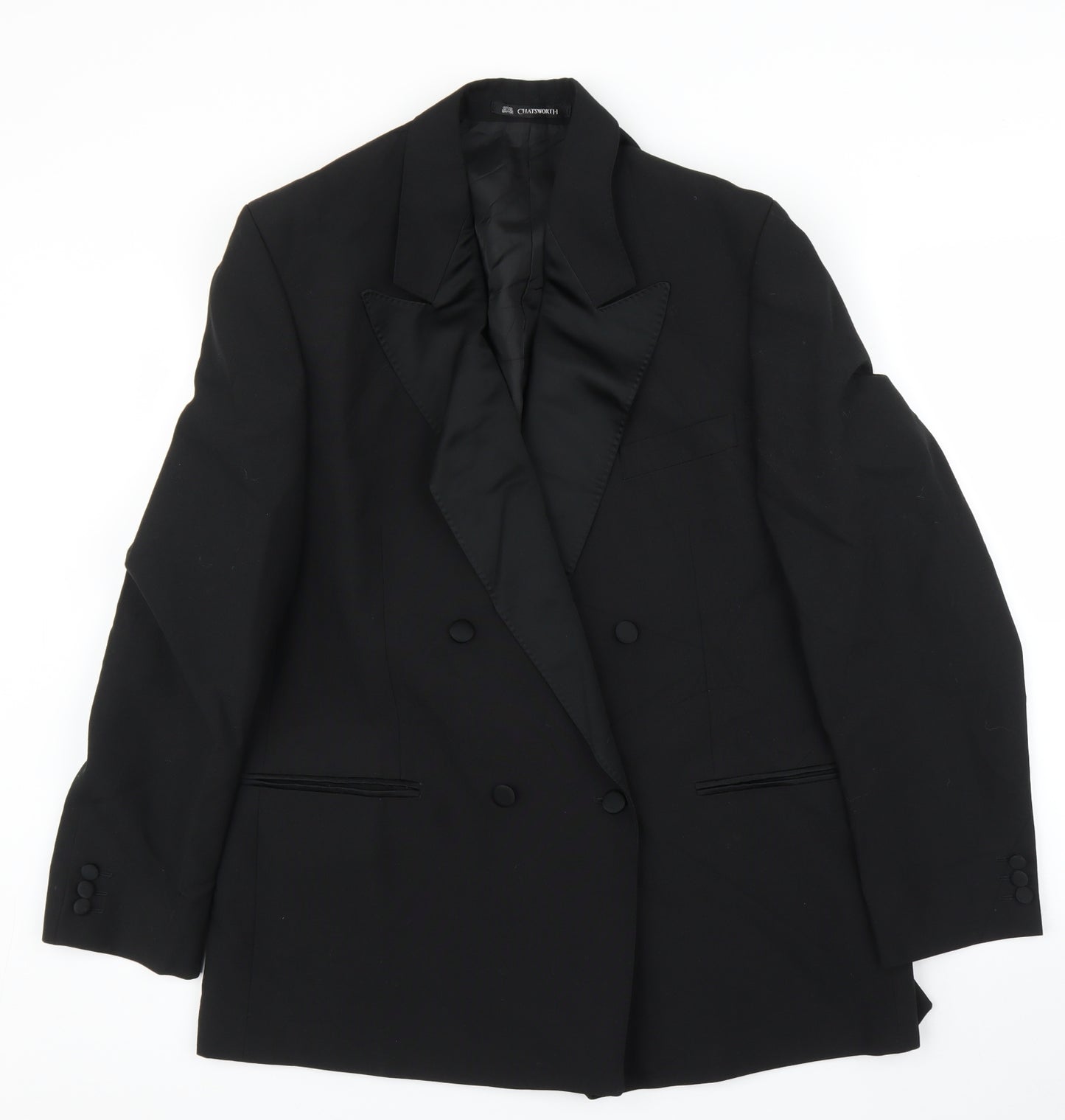 Chatsworth Mens Black   Jacket Suit Jacket Size 40