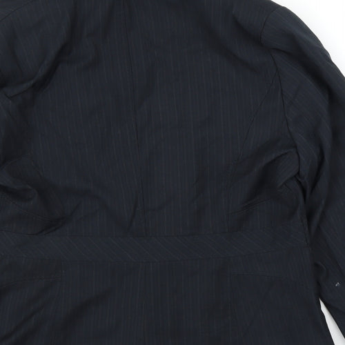 BHS Womens Blue Striped  Jacket Blazer Size 16