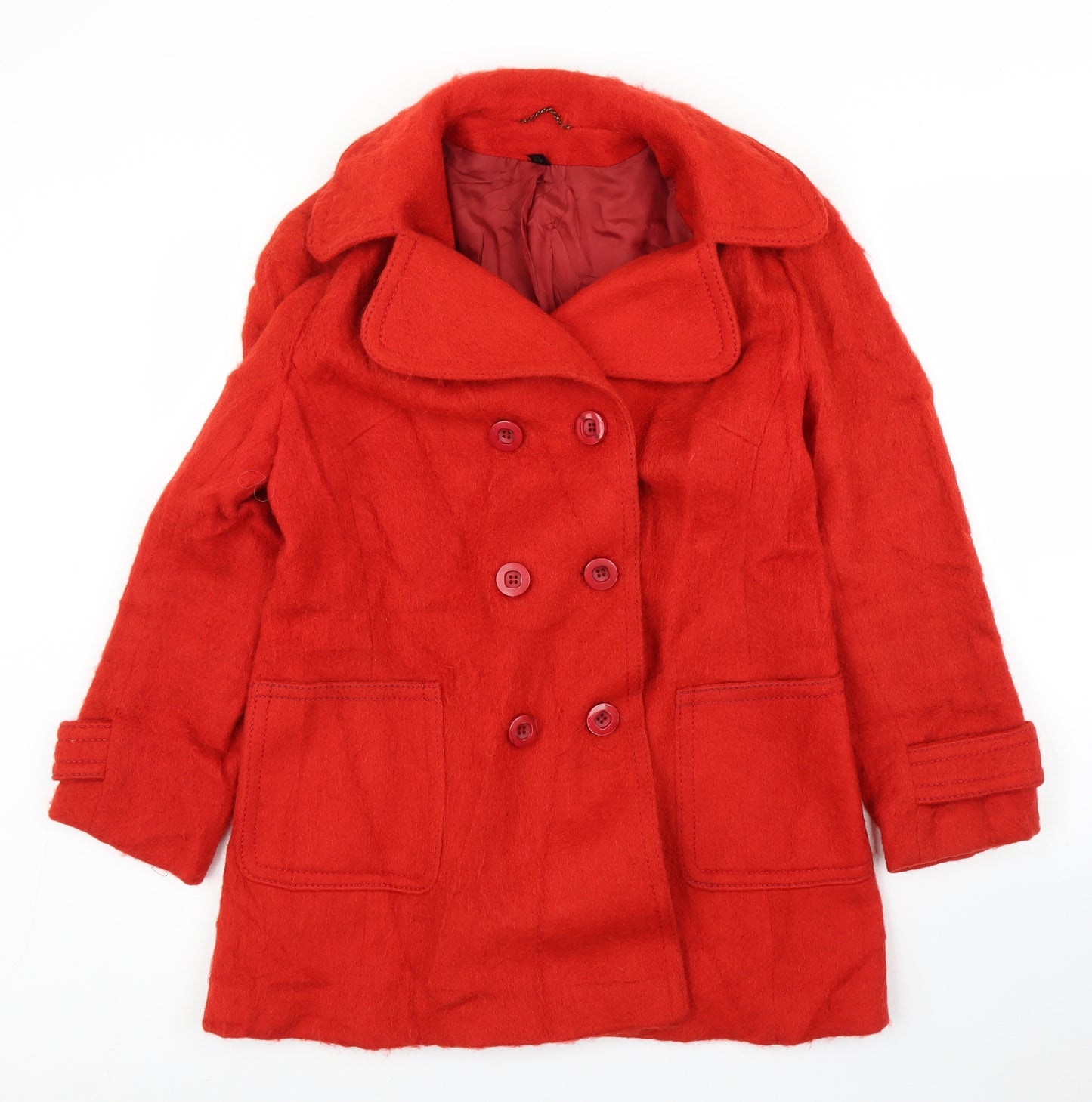 Preworn Womens Red   Pea Coat Coat Size 16