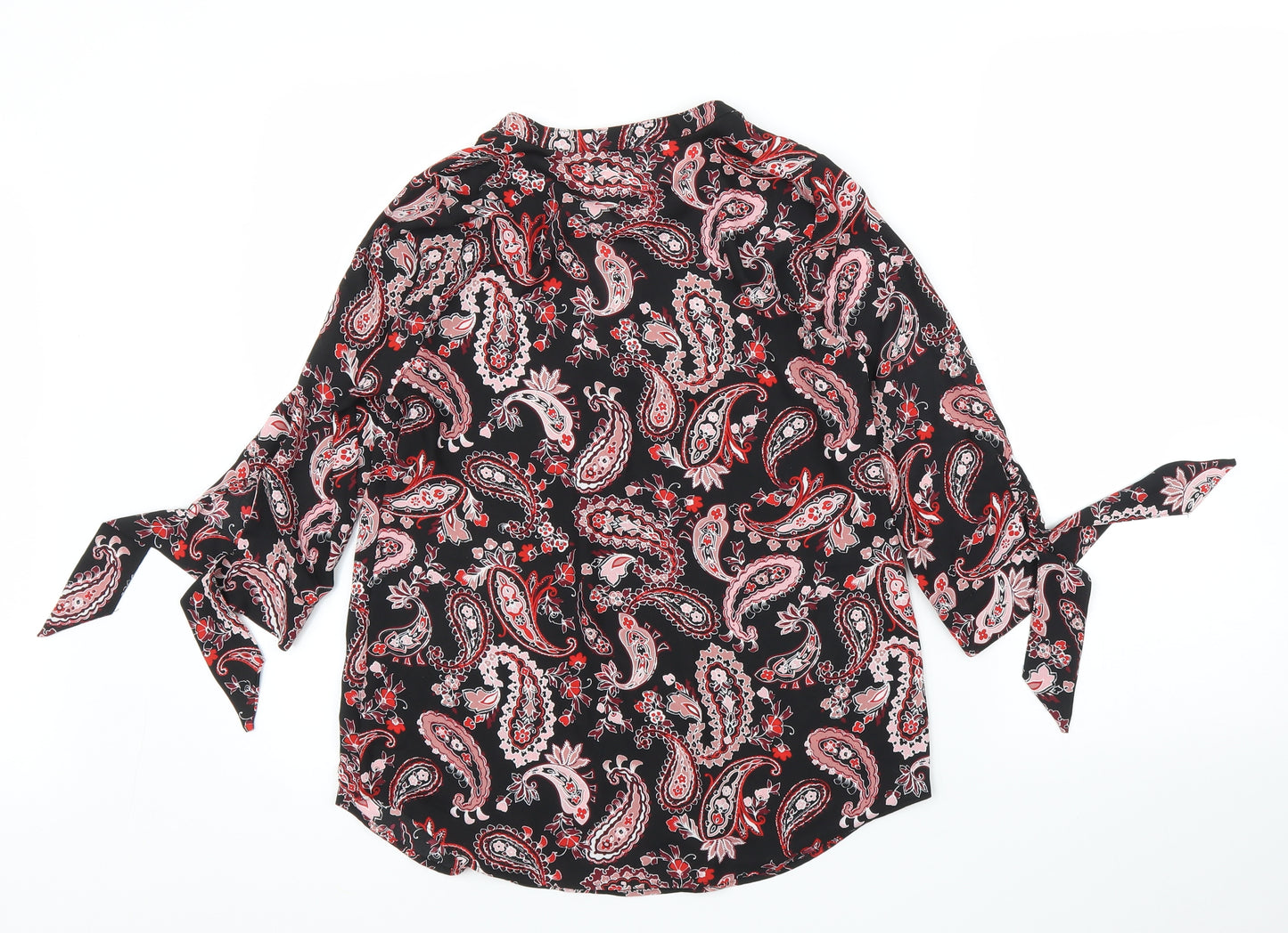 Principles Womens Black Paisley  Basic Blouse Size 8