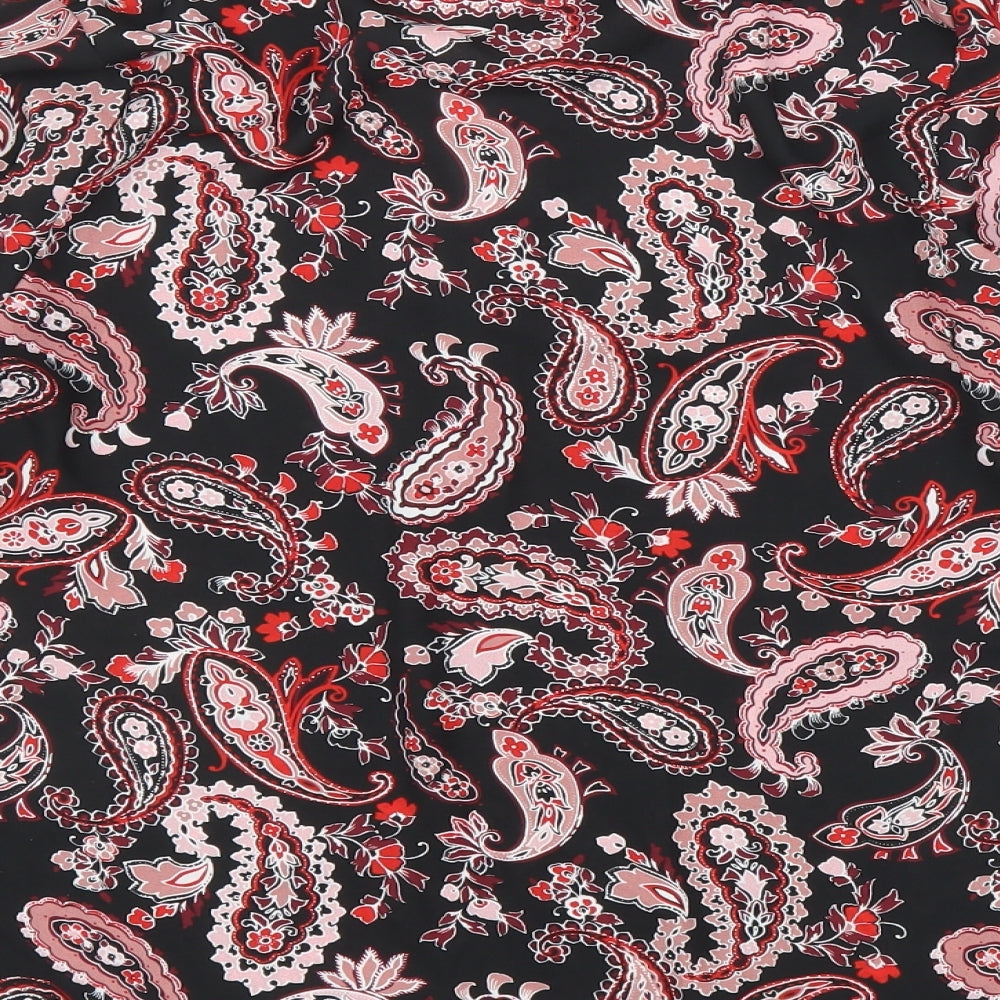 Principles Womens Black Paisley  Basic Blouse Size 8