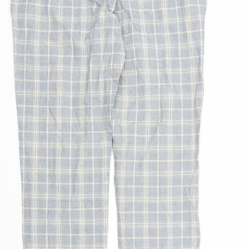 Topman Mens Blue Check  Capri Trousers Size 28 in L27 in