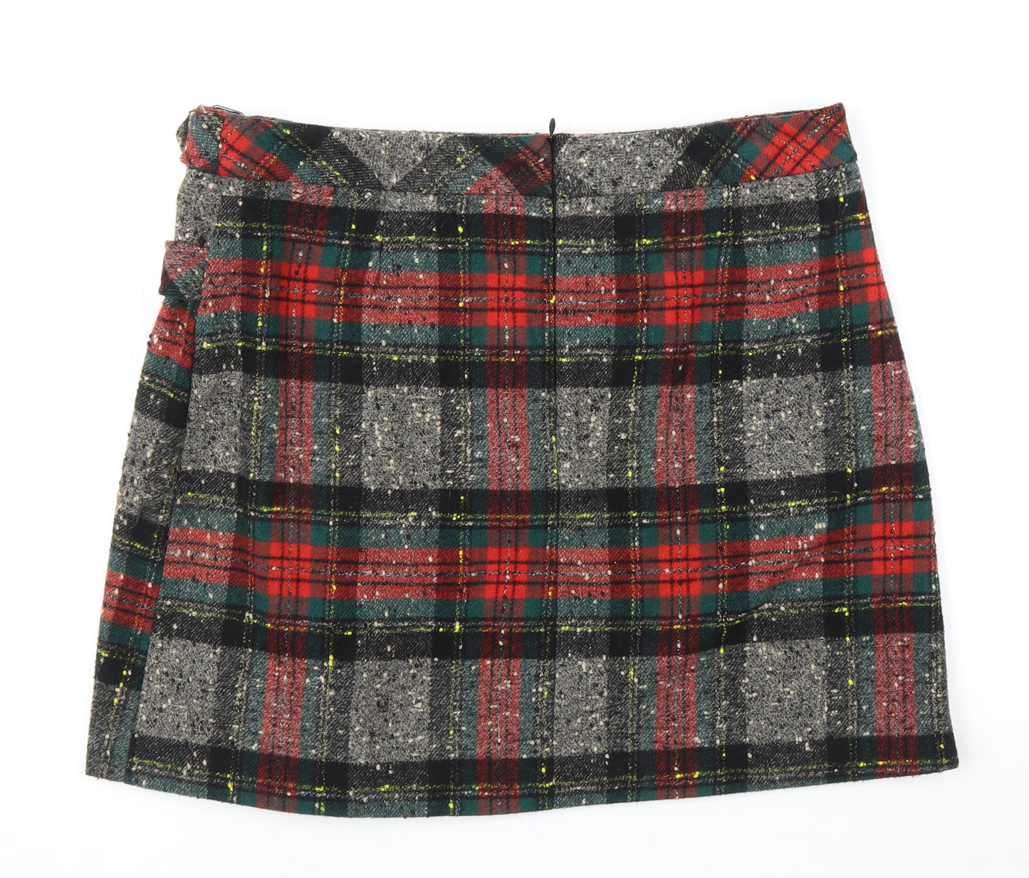 TU Womens Red Plaid  Pleated Skirt Size 16