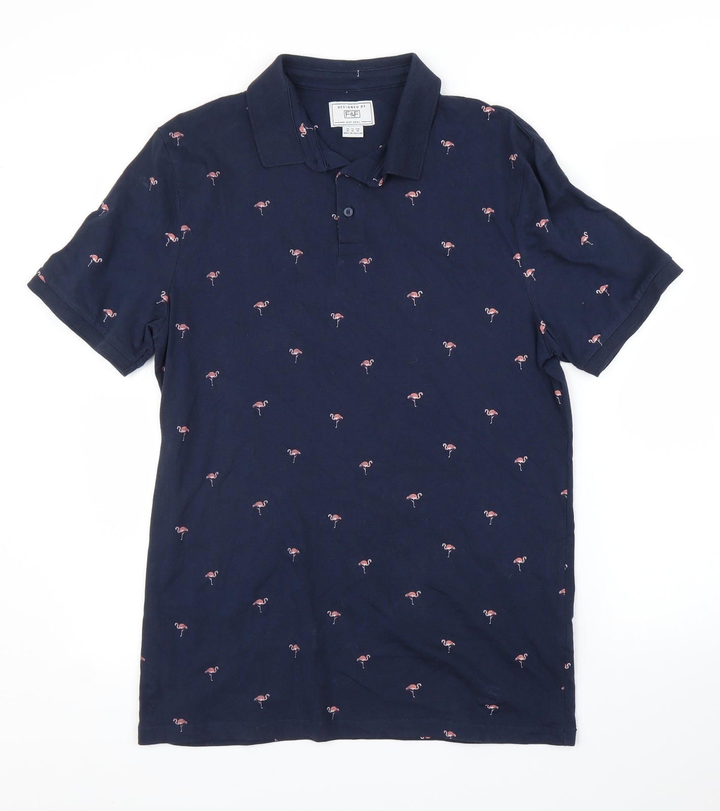 F&F Mens Blue    Polo Size M