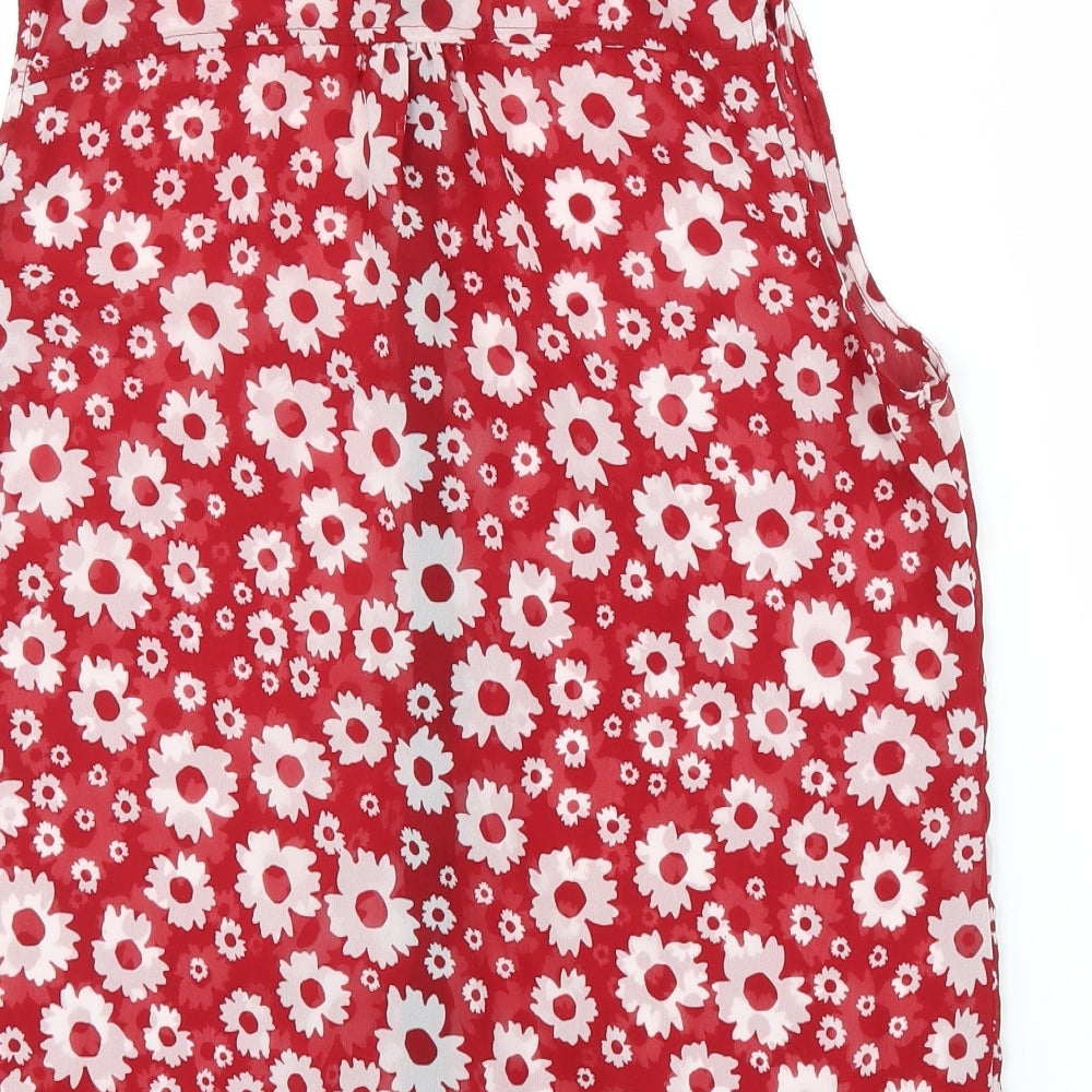 Primark Womens Red Floral  Basic Blouse Size 16