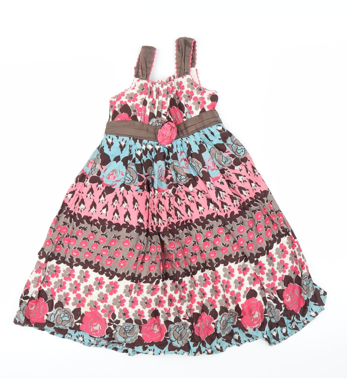 Monsoon Girls Brown Floral  A-Line  Size 3-4 Years