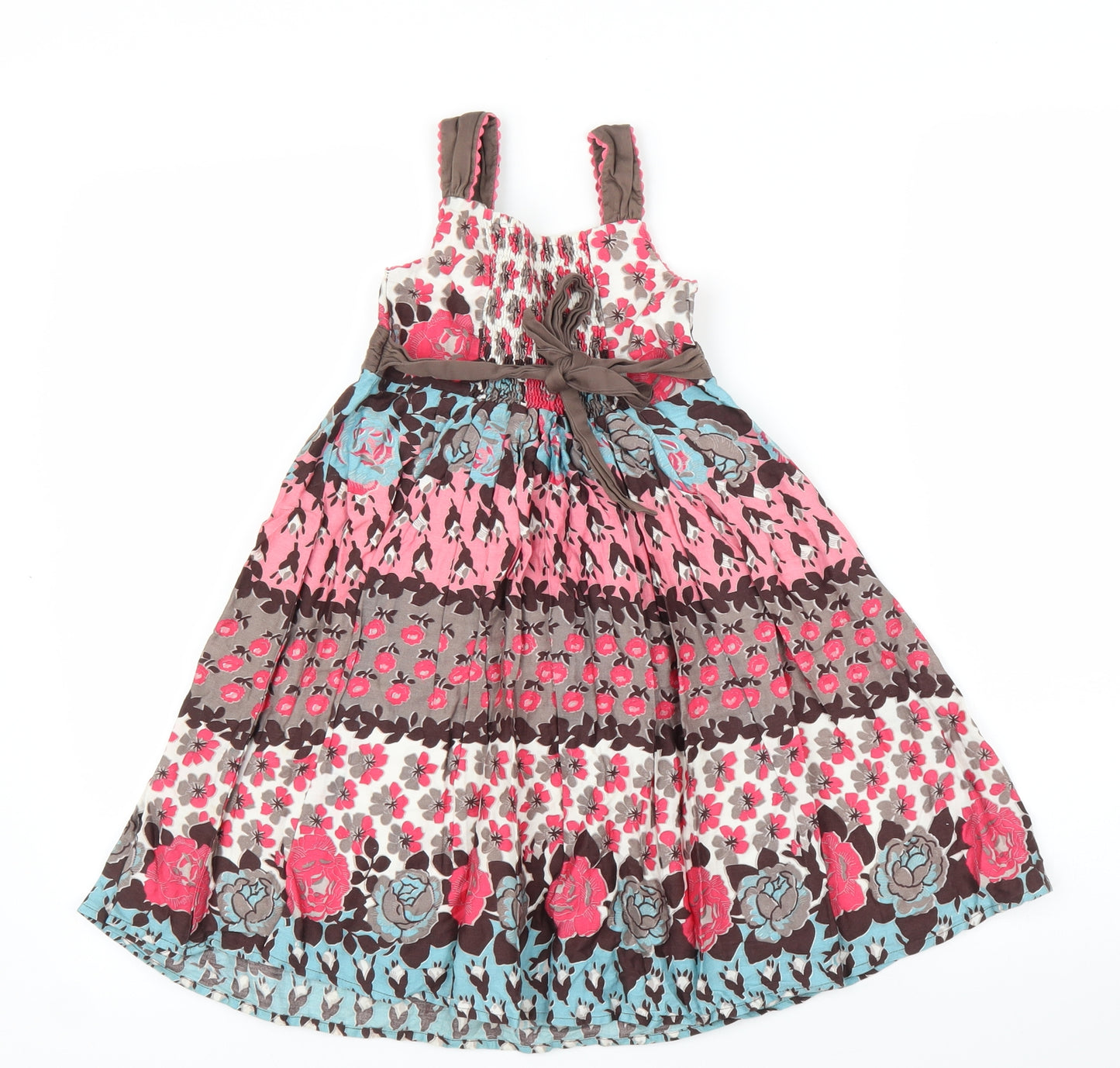 Monsoon Girls Brown Floral  A-Line  Size 3-4 Years