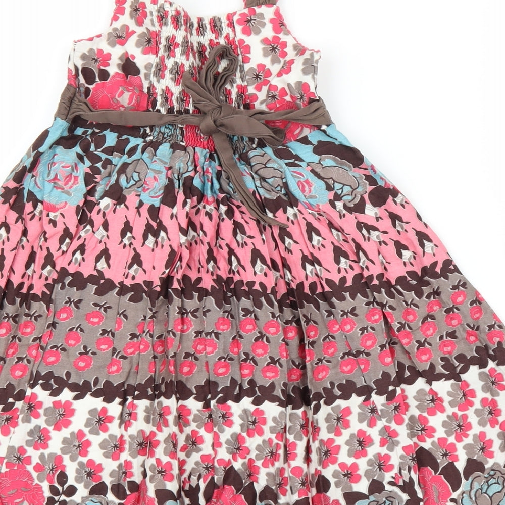 Monsoon Girls Brown Floral  A-Line  Size 3-4 Years