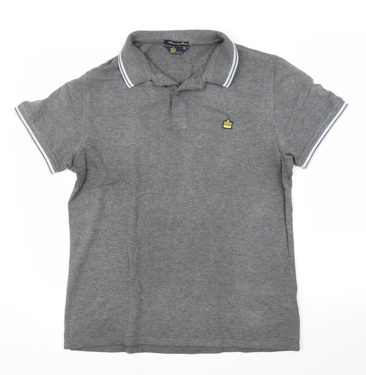 Admirably British  Mens Grey    Polo Size M