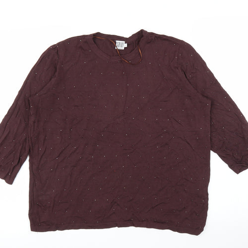 Saint Tropez Womens Brown   Basic Blouse Size L