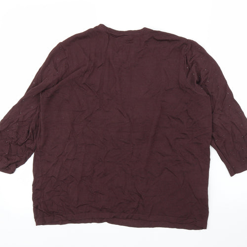 Saint Tropez Womens Brown   Basic Blouse Size L