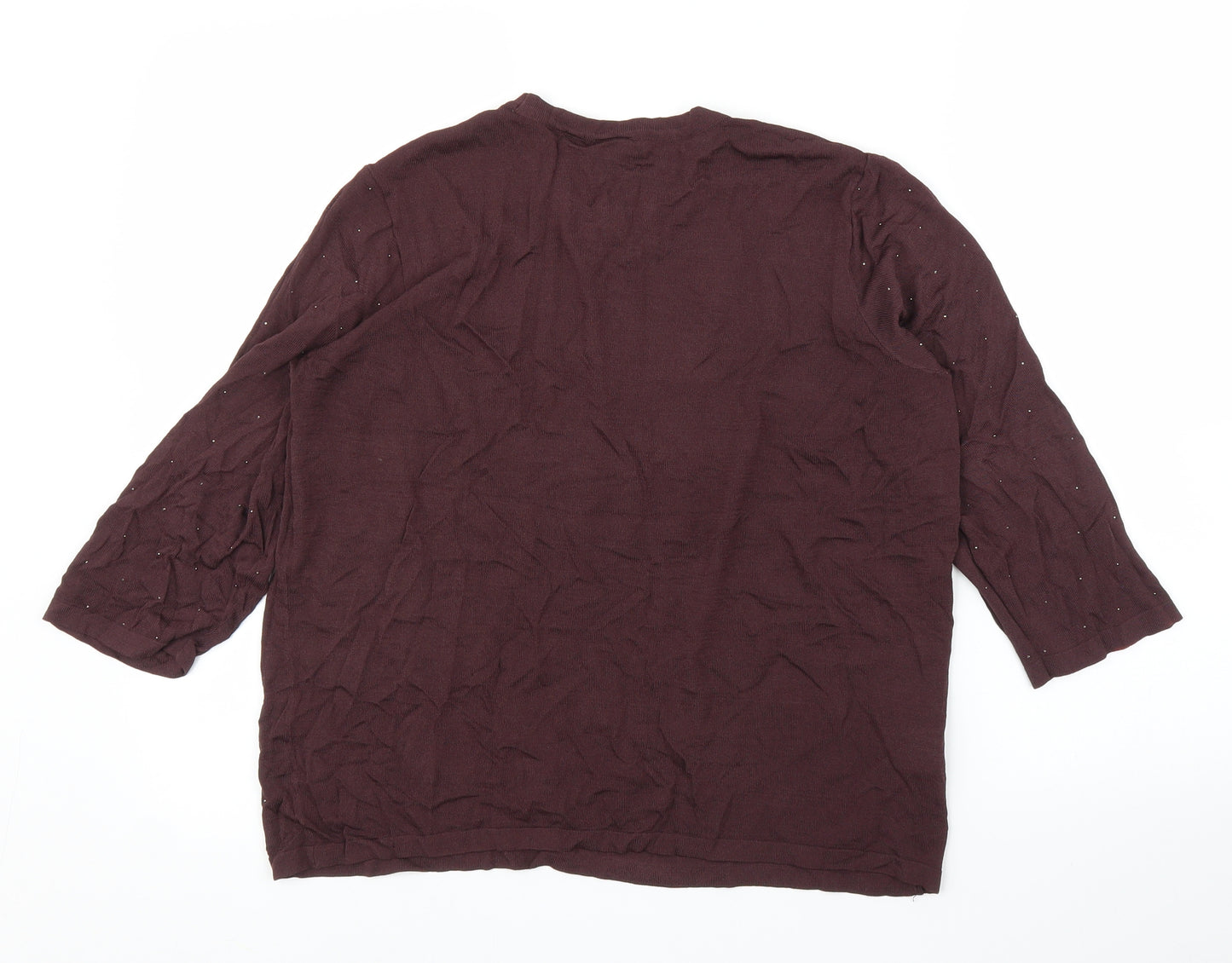 Saint Tropez Womens Brown   Basic Blouse Size L