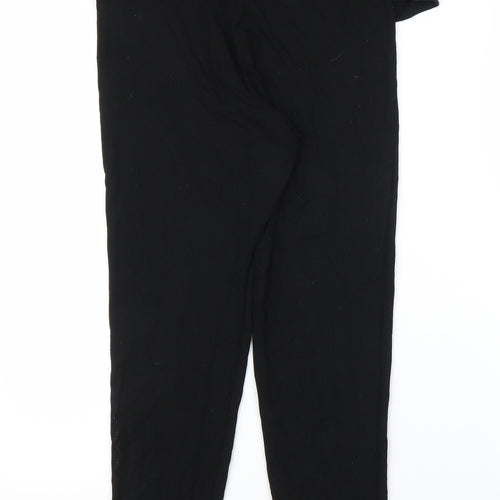 Pink Flame Womens Black   Carrot Leggings Size L L23 in