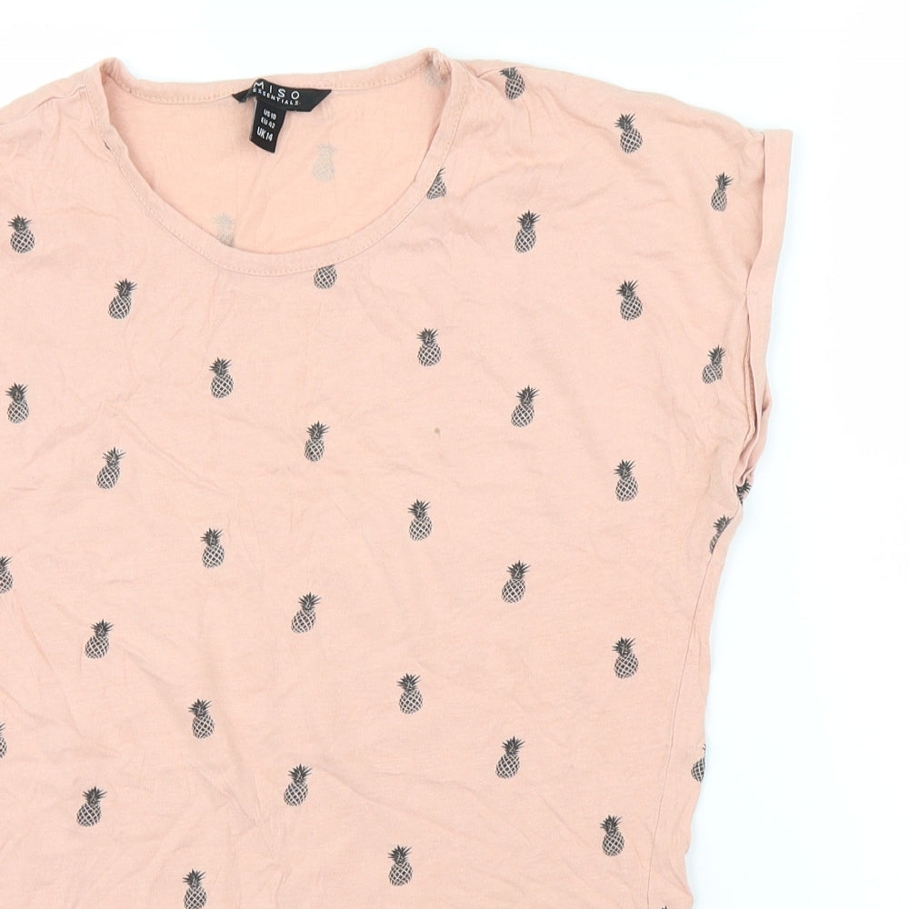 Miso Womens Pink   Basic Blouse Size 10