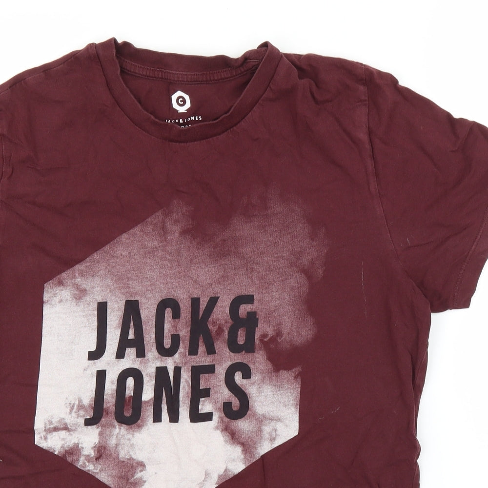JACK & JONES Mens Purple    T-Shirt Size M