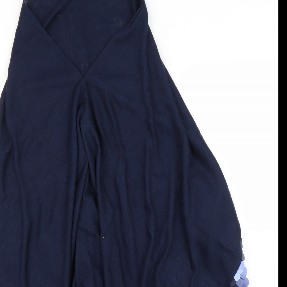 Preworn Womens Blue   Cape Jumper One Size  - Poncho