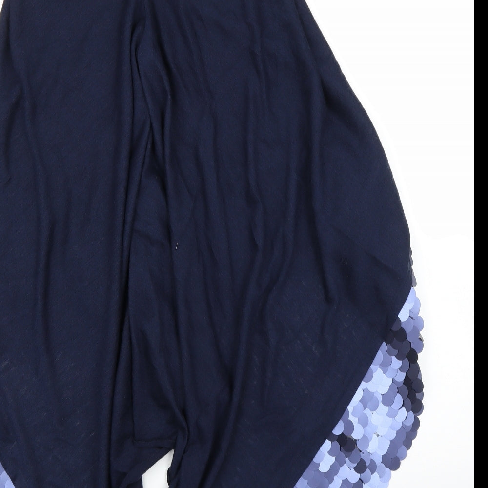 Preworn Womens Blue   Cape Jumper One Size  - Poncho