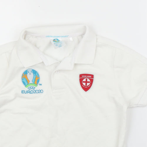 UEFA Euro 2020 Boys White   Basic Polo Size 9-10 Years  - Football