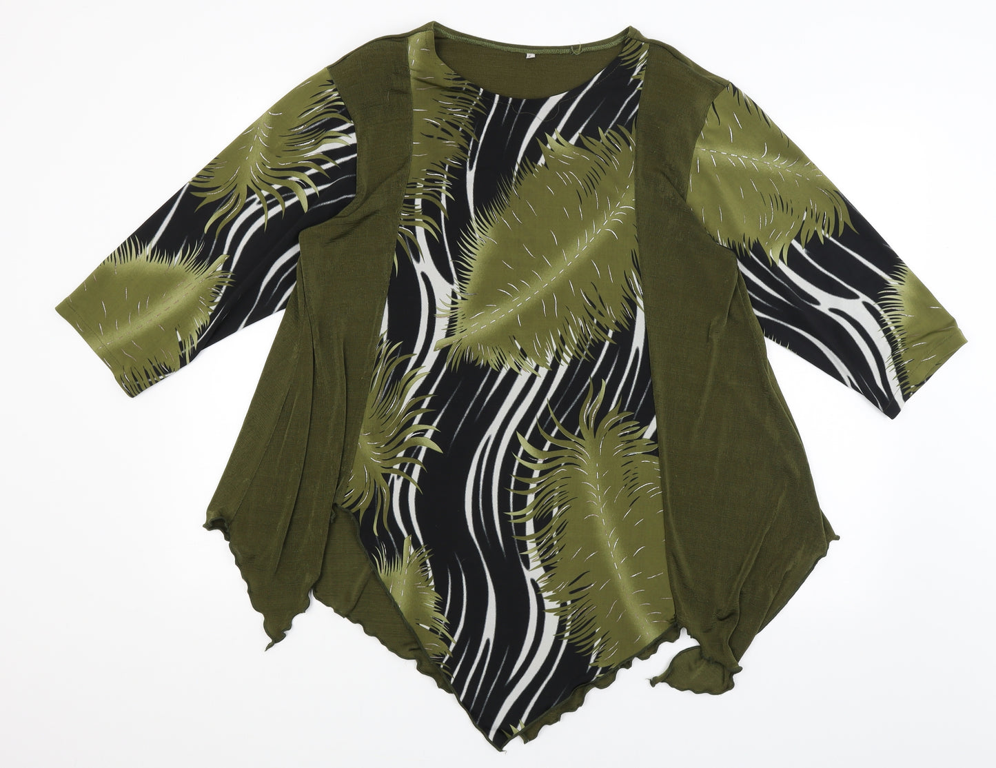 Preworn Womens Green   Basic Blouse Size M