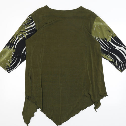 Preworn Womens Green   Basic Blouse Size M