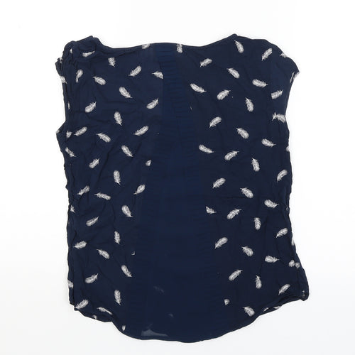 Warehouse Womens Blue   Basic T-Shirt Size 8