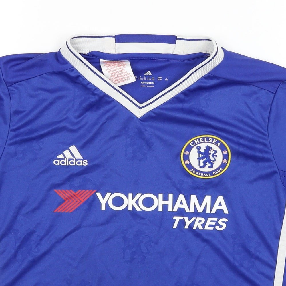 adidas Boys Blue   Basic T-Shirt Size 11-12 Years  - Chelsea FC