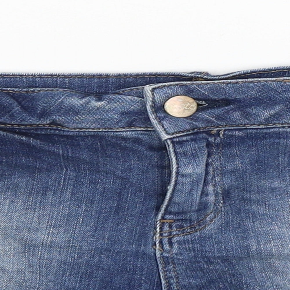 Topshop Womens Blue   Hot Pants Shorts Size 12