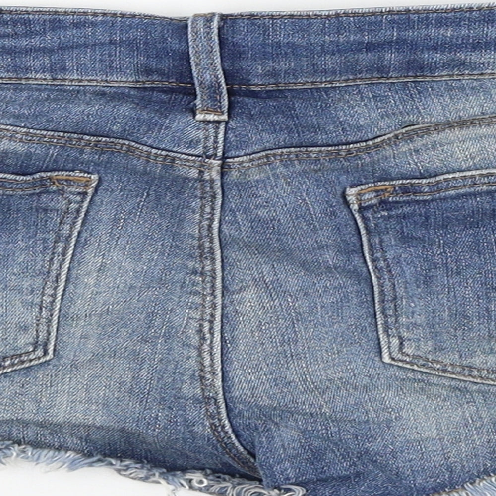 Topshop Womens Blue   Hot Pants Shorts Size 12