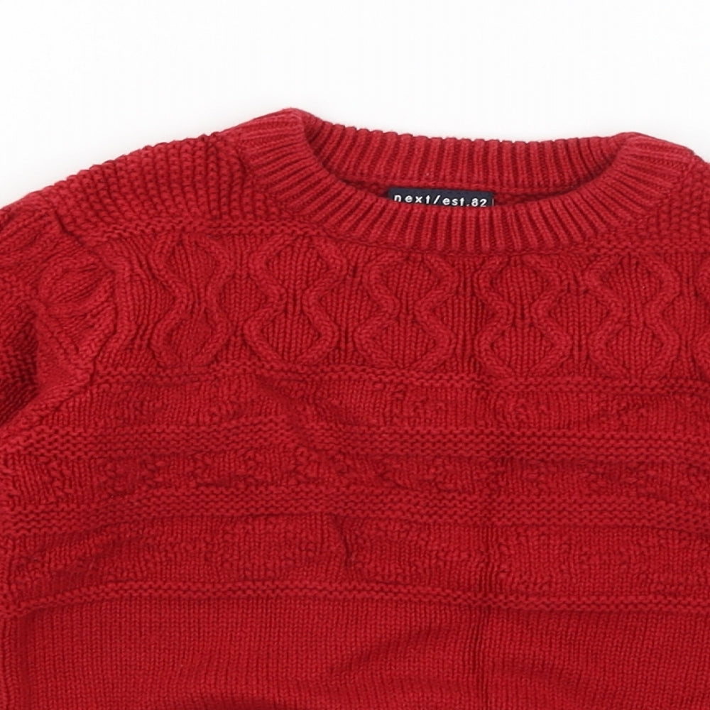 NEXT Boys Red   Pullover Jumper Size 5 Years