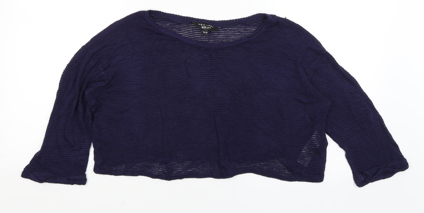 New Look Girls Blue   Cropped T-Shirt Size 12-13 Years