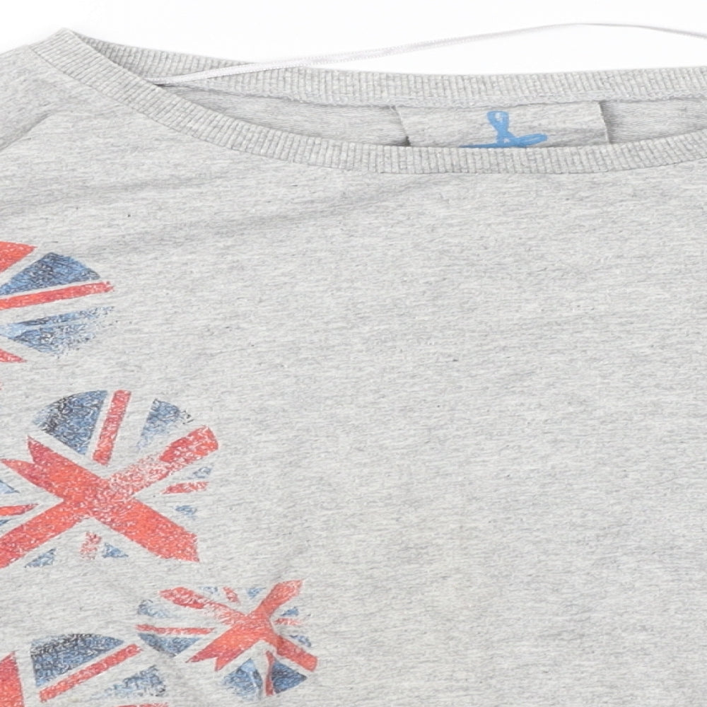 Atmosphere Womens Grey   Pullover Jumper Size 8  - Union Jack Hearts