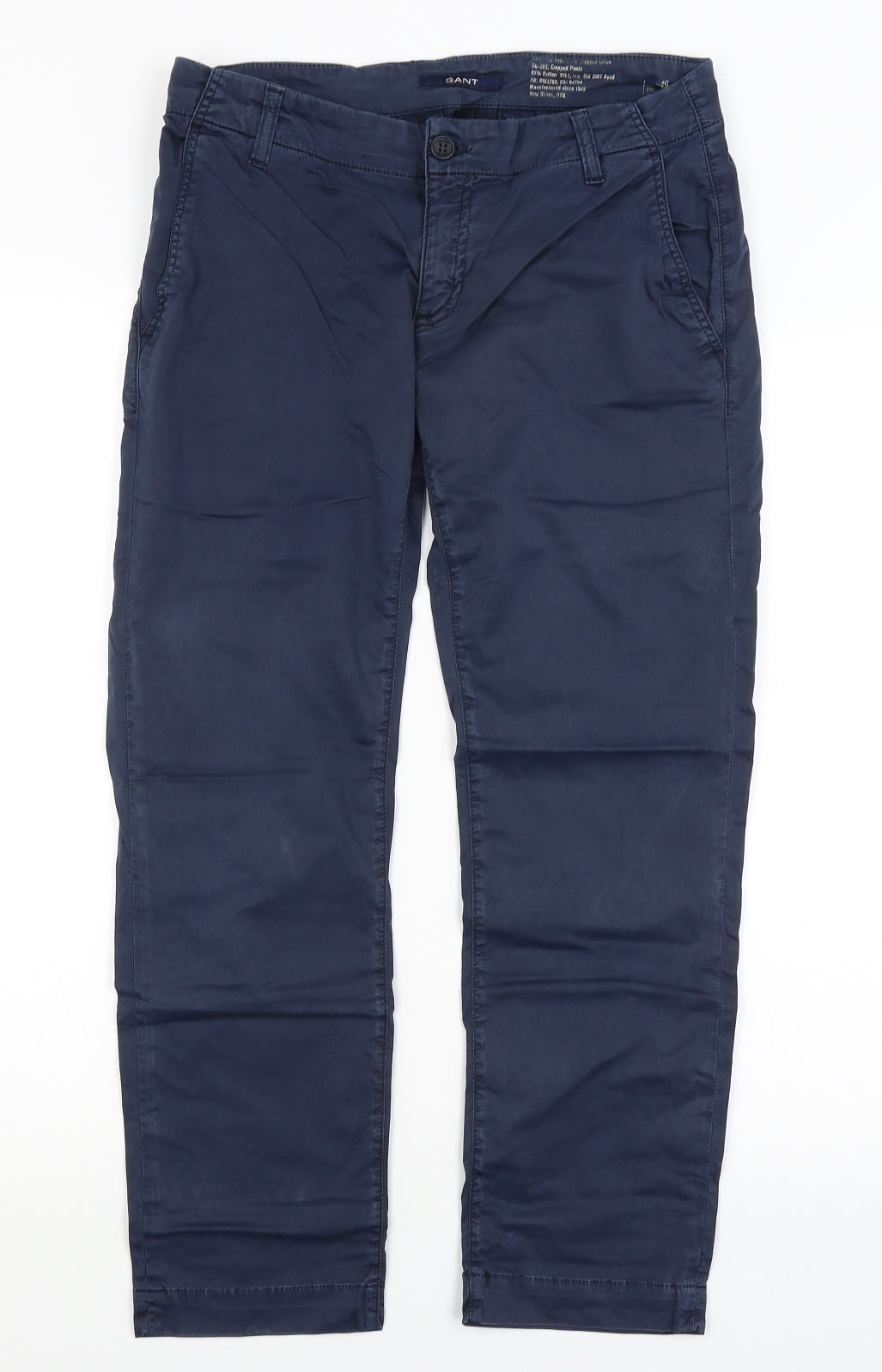 GANT Womens Blue   Cropped Trousers Size 8 L26 in