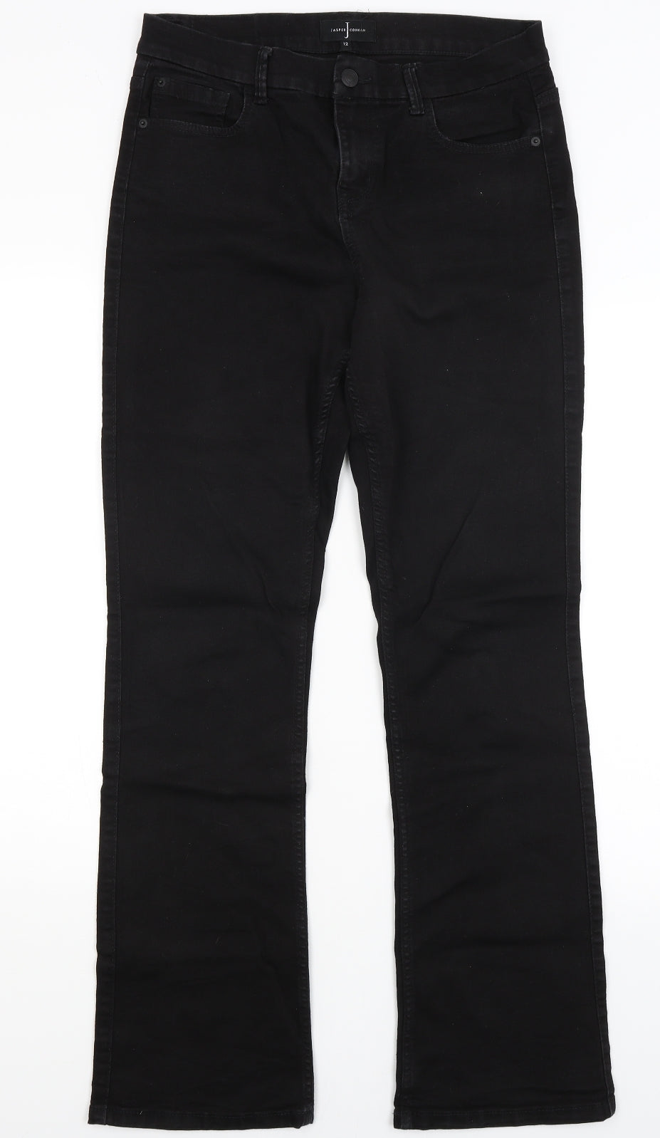 Jasper Conran Womens Black   Bootcut Jeans Size 12 L31.5 in