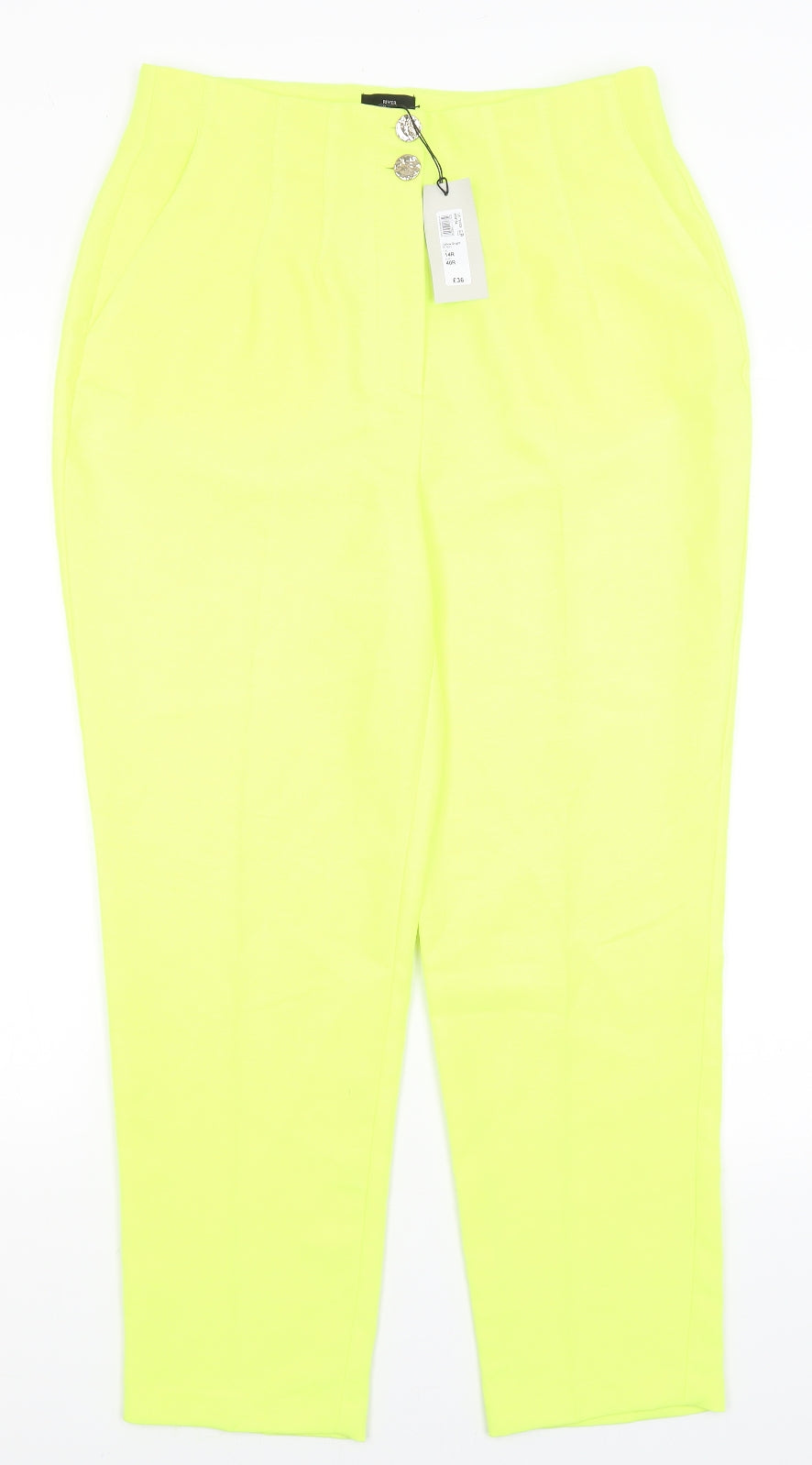 River Island Womens Yellow   Trousers  Size 14 L26 in