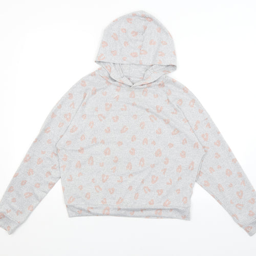 George Womens Grey   Pullover Hoodie Size 6  - Hearts