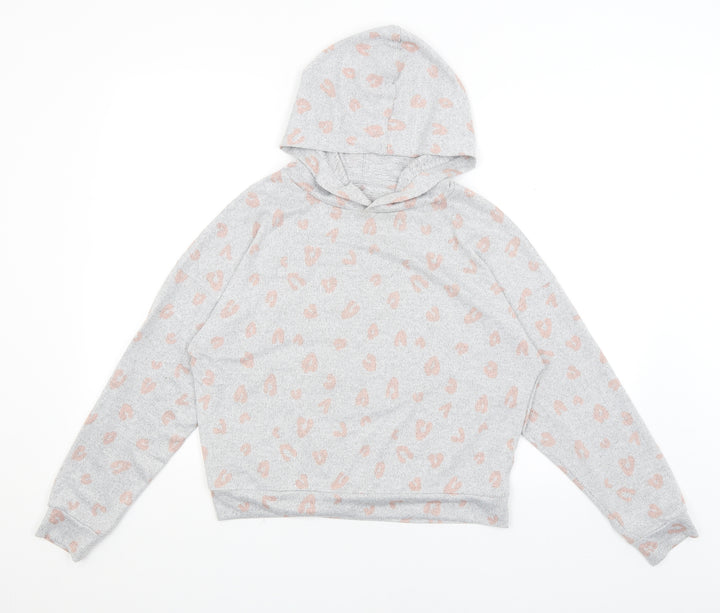 George Womens Grey Pullover Hoodie Size 6 - Hearts
